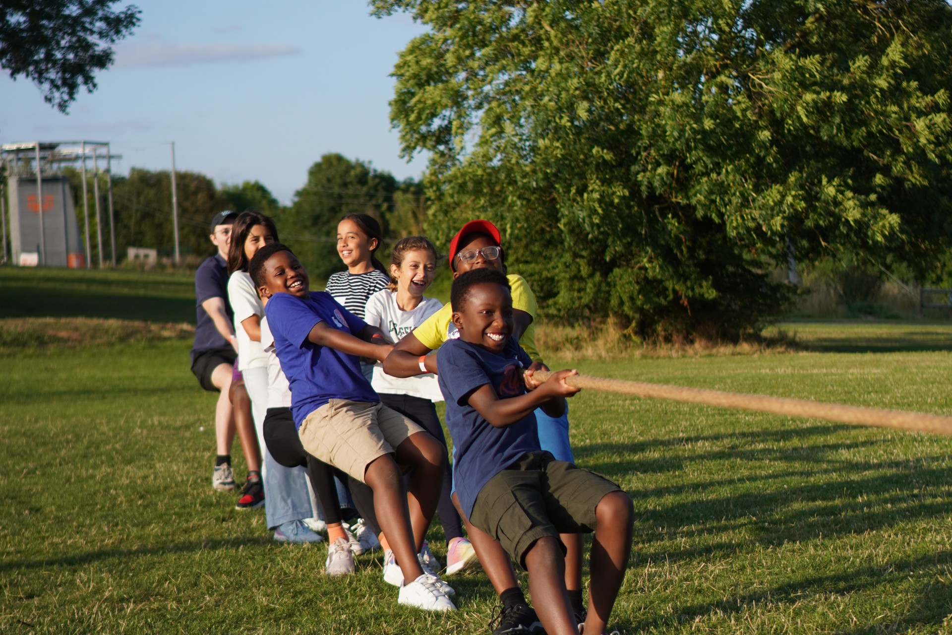 M+M campers and leaders enjoying the last night party.